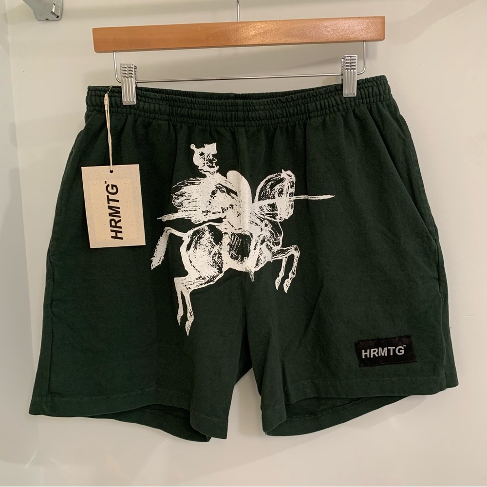 Hrmtg knight shorts green large made in USA